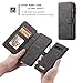 Galaxy S10 Case XRPow S10 Detachable Magnetic Leather Wallet Folio Flip Card Slot Case with Removable Slim Back Cover for Samsung Galaxy S10 (Black)