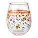 Enesco Designs by Lolita Flip Flops Too Acrylic Stemless Wine Glasses, Set of 2, 15 oz