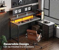 Huuger Reversible L Shaped Computer Desk with
