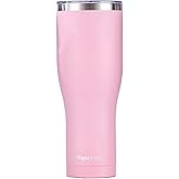 VIGOR PATH Insulated Tumbler Cup with Slide Lid, Double-Walled Vacuum Stainless Steel Water Bottle Travel Mug - Leak-Proof Thermal Cup for Home and Outdoor Adventures - 40oz (Pink)