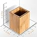 MaxGear Pen Holder for Desk Premium Bamboo Pencil Holder Pen Cup Makeup Brush Holder Desk Accessories & Workspace Organizers for Home, School & Office