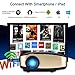 Wireless WiFi Projector,Weton Portable Mini LED Video Projector Full HD 1080P Home Theater Movie Projector with HDMI USB VGA SD AV for Home Cinema 150'' Max Dispaly