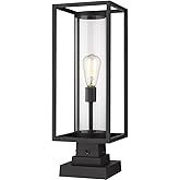 Z-Lite 1 Light Outdoor Pier Mounted Fixture 584PHMS-SQPM-BK, Black