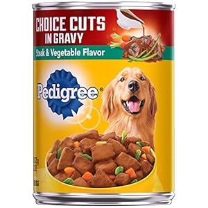 PEDIGREE Choice Cuts With Steak and Vegetables Wet Dog Food 13.2 Ounces (Pack of 12)