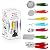ZkitchenCo 8-Piece Kitchen Gadgets Utensils Cooking Tools, Stainless Steel Multi-Colored- Can Opener, Pizza Cutter, Bottle Opener, Ice Cream Scoop, Peeler, Grater & Strainer with Rotatable Stand