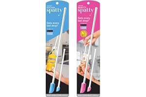 Spatty Daddy Spatula 4 Pack (6 and 12 Inch Blue/Pink) Shark Tank Mom Made Scrapes Last Drop From Makeup, Mini Spatula Makeup, Long Makeup Spatula, Scoops for Makeup, Makeup Stocking Stuffers