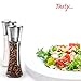 Christmas Gift 2017 Gudaco Premium Stainless Steel Salt and Pepper Grinder Set, 6 Oz Glass Body, 7.5 x 2.5 inches, 2 Pieces: Salt and Pepper Shakers, 5 Grade Adjustable Ceramic Rotor Fine to Coarse