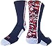 TCK Digital Camo Crew Socks (Navy/White/Red, Small)