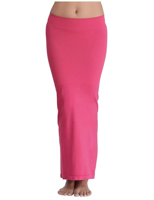 Microfiber Womens Pink Saree Shapewear