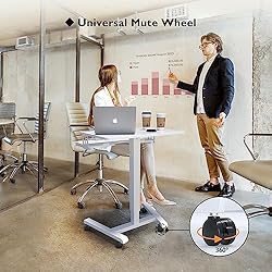 BONTEC Mobile Standing Desk with Keyboard