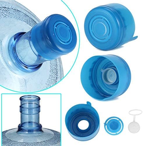 5PCS Gallon Water Jug Caps,55mm Non-Spill Caps,Replacement Water Bottle Snap On Cap Anti Splash Peel Bucket Cover Cap Bottled Water Plastic Reusable Water Jugs Anti-Splash Bottle Caps