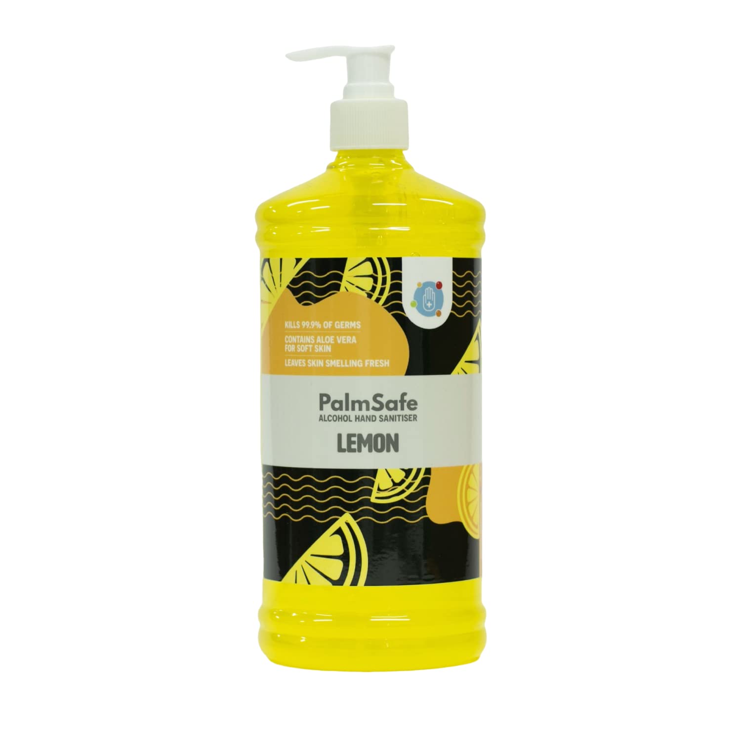 Palm Safe Lemon Alcohol Hand Sanitiser 1 Litre Pump Bottle