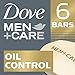 Dove Men+Care Body and Face Bar, Oil Control 4 Ounce, 6 Bar