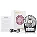 D-FantiX 3-inch Mini Portable Fan 4 Speeds Rechargeable USB Desktop Fan Personal Fan Small Handheld Fan Battery Operated/USB Powered for Travel, Home and Office (Black)