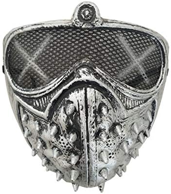 Jullyelegant Halloween Punk Devil Cosplay Anime Stage Mask Ghost Steps Street Masquerade Death Masks Watch Dogs Rivet Party Face Masks