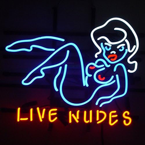 Lives Nudes Bar Girl Handcrafted Neon Light Sign Real Glass Neon Sign Beer Bar Pub Recreation Room Game Room Windows Wall Sign 19x15 The Fastest