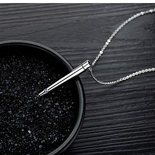 YOUFENG Urn Necklaces for Ashes Urns for Human Ashes Memorial Cremation Urn Locket Stainless Steel Keepsake Ashes Jewelry (Silver) - Thumbnail 2