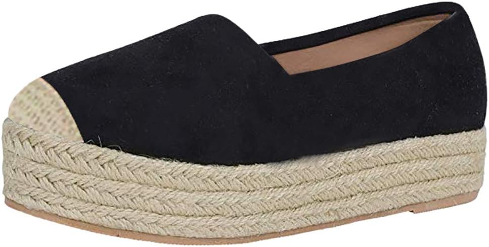 Appoi Women Shoes Womens Flatform Loafers Slip On Toe Sneakers Penny Flat Espadrille Boat Shoes
