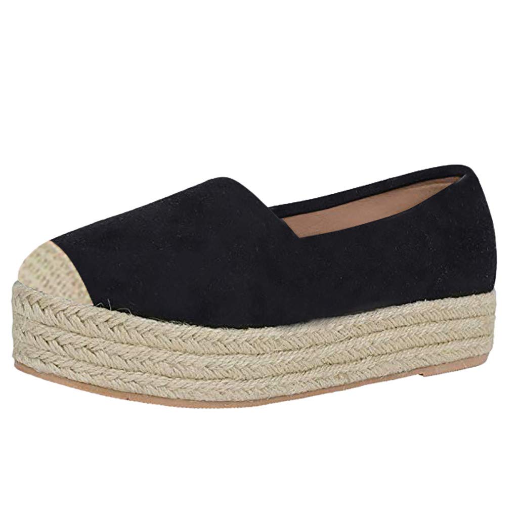 Appoi Women Shoes Womens Flatform Loafers Slip On Toe Sneakers Penny Flat Espadrille Boat Shoes