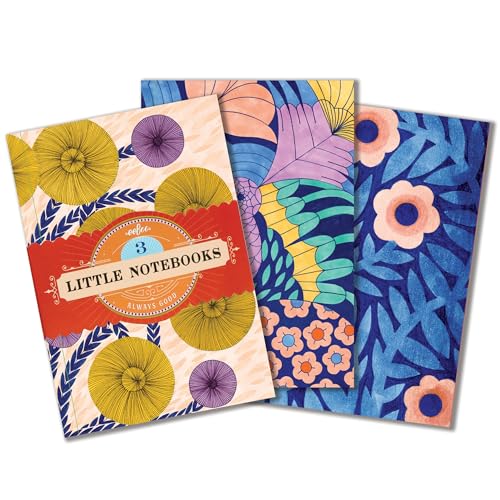 eeBoo: Cecilia's Little Books – Set of 3 Small Notebooks, 5.75 x 4, 64-Page Journals with Lines & Dot Grid Pages, Portable Journals