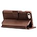 Samsung Galaxy S8 Leather wallet Phone Case with Card Slots Cash Compartment Stand View Case Coffee