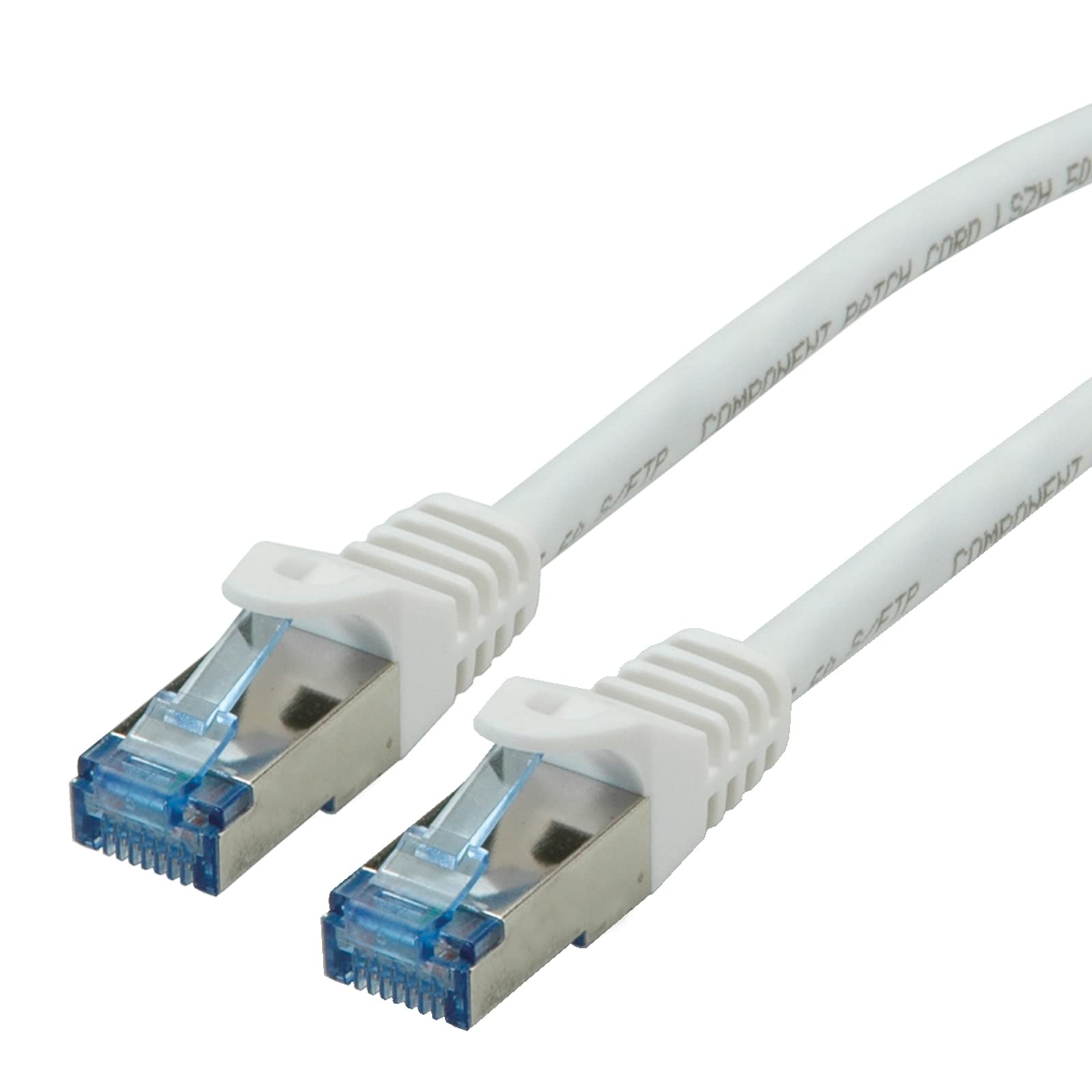 Roline S/FTP Patch cable Cat 6A Component Level LSOH, white, 15 m