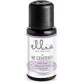 Ellia Be Centered Essential Oil Blend with a Spiced Citrus Focus, and Enticing Combination of Calming Aromas. For use with an Essential Oil Diffuser, 15ml