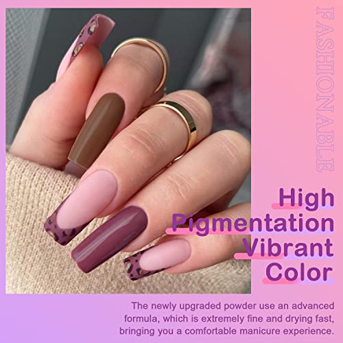 REDNEE 33 Pcs Dip Powder Nail Kit Starter 24 Colors Dipping Powder Set