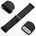 hooroor for Fitbit Versa Bands Women Men Small Large, Milanese Loop Stainless Steel Metal Sport Replacement Bracelet Strap with Magnet Lock Wristbands for Fitbit Versa Smart Watch (Black, Large)
