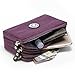 Three Layer Zipper Purse Waterproof Nylon Wallet Handbag Cell Phone Pouch Coin Purse (Deep blue)