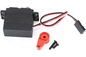 RCAWD 3KG 21T Steering Servo & Servo Arm Horn for MJX Hyper Go 1/14 14210 14209 Series Upgrades Part Red