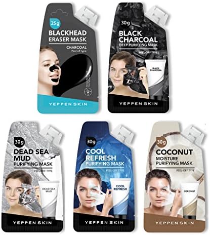 [YEPPEN SKIN] Spouted Pouch Cosmetics Facial Peel off Mask 25g Pack of 5 / Lightweight Pouch for Travel, Portable Cosmetics