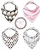 Kaydee Baby Organic Teething Bandana Drool and Dribble Bibs with Adjustable Snaps for Girls and Boys (Elephants) Set of 4 with Gift Bag