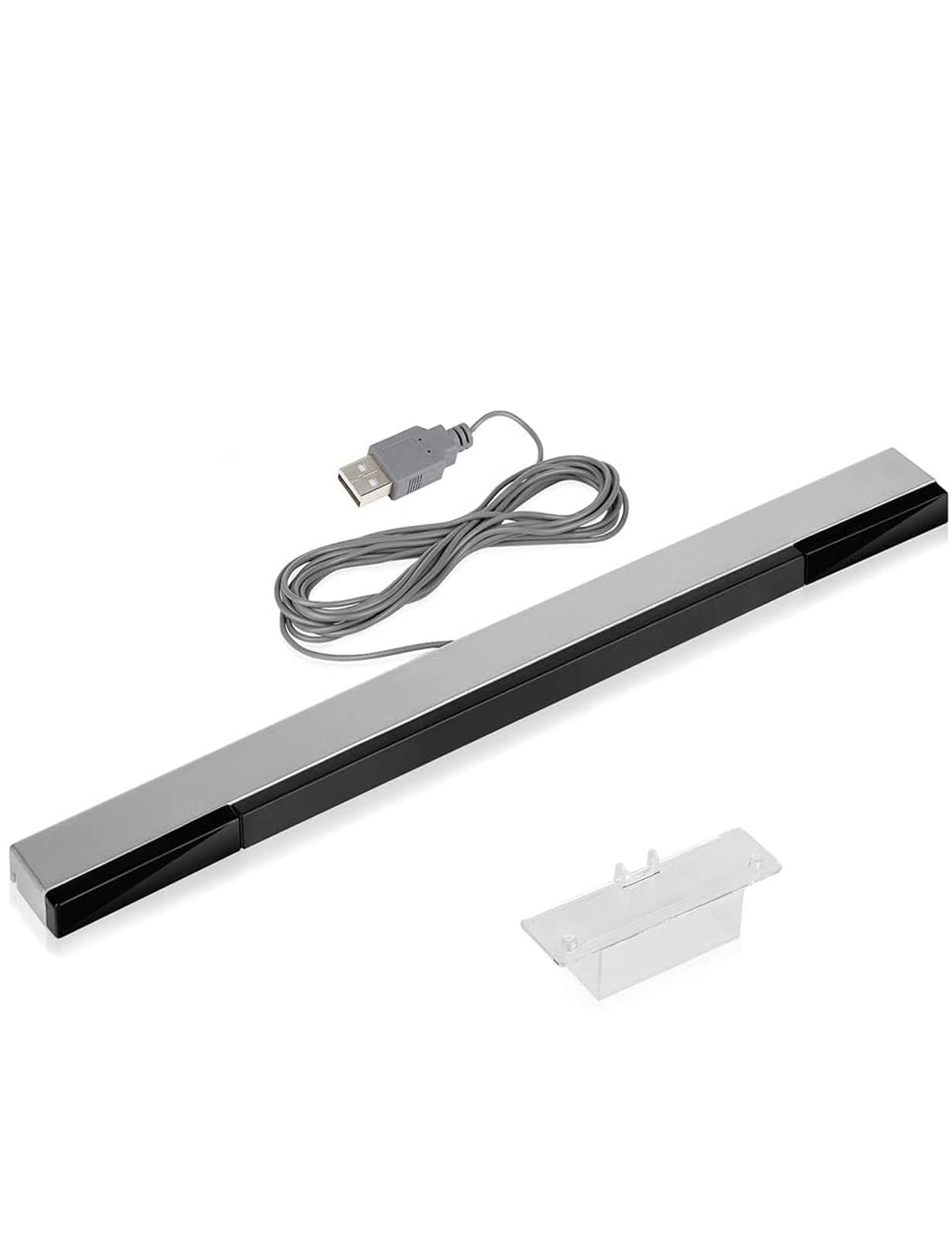 Photo 1 of Tuboopy USB Wii Sensor Bar for Nintendo Wii/Wii U Console - Infrared Ray Motion Sensor Dolphin Bar?Silver?