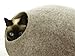 Kivikis Cat Bed, House, Cave, Nap Cocoon, Igloo, 100% Handmade from Sheep Wool (XL 17-26 pounds cat, Dark Gray) (L for 6-8 kg,12-18 pounds cat, Sand Brown)