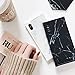YonMeet Chic Black White Marble Case for iPhone XS X 10 Retro Classic Stylish Cover for iPhone 8 7 Plus 8plus Square Shockproof Strong Protective Back Casing (iPhone X/XS, Black)