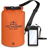 EcoGear FX Heavy Duty Waterproof Dry Bag Voyager Series – Durable Roll Top Compression Bag –Kayaking, Rafting, Boating, Hiking, Fishing and Camping