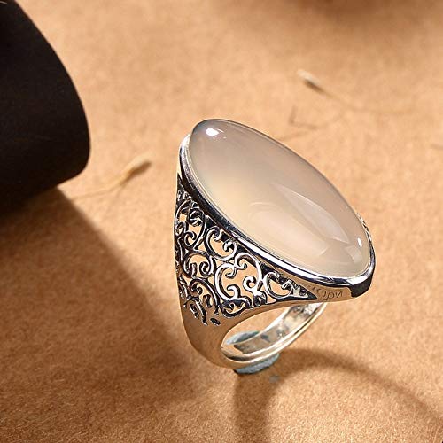 AZHOME - Classic Vintage Wedding Band Ring for Women LOTR The Galadriel Nenya Charm 3ct 5A Zircon 92