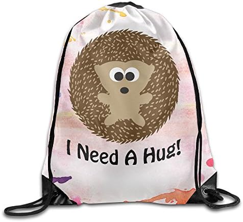 I Need A Hug Hedgehog Folding Sport Backpack Drawstring Bag Customize Fashion