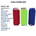 Slim Can Sleeves - Set of 6 Can Neoprene Beverage Coolers (6Pack - Classic)