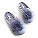Women's Cozy Velvet Memory Foam House Slippers Non Slip Soles (7-8 M US, Blue)