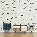 Halloween Wall Decal Spooky Matt Black Bats Decals Halloween Decor Wall&Window Decorations Set of 52 Stickers