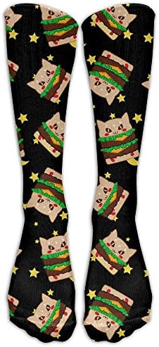 Cat Cheeseburgers(1890) Knee High Compression Team Sport Towel Bottom Soccer &amp; Football Socks