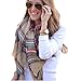 Flesser Women Blanket Wrap Shawl Plaid Cozy Pashmina Scarf (M820)