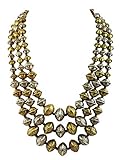 Tripti Indian Jewelry, Triple Layered Bohemian Long Statement Dual Tone Oxidized Heavy Dholki Necklace for Women and Girls