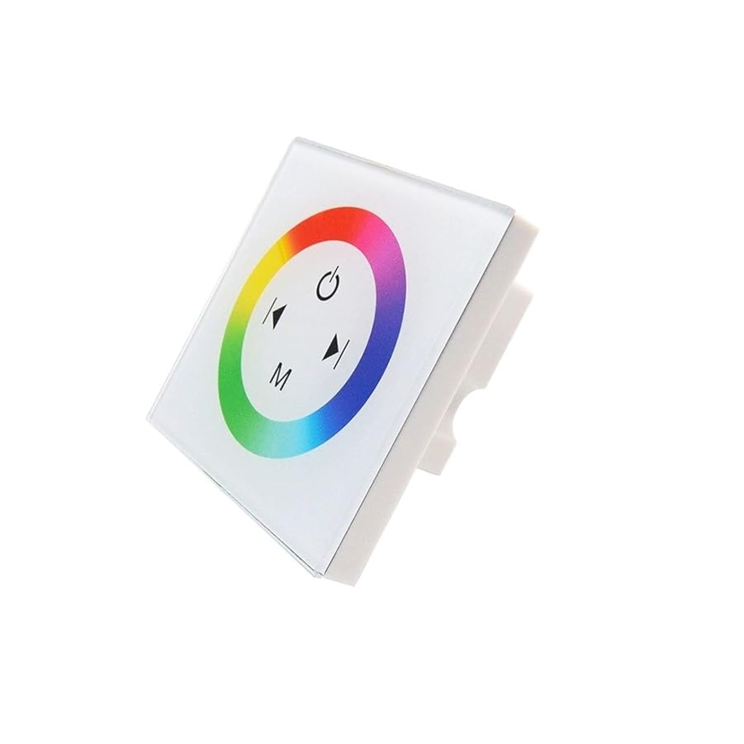 Switian 12V-24V 288W Touch Panel RGB Dimmer Controller - Wall-Mounted Glass Design, 4-Pin LED Strip Light Compatibility