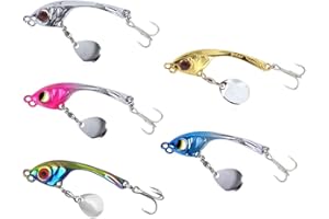 FANGBLUE Blade Baits Metal VIB Fishing Lures Hard Spinner Blade Baits Long Casting Jigging Spoons for Bass Walleye Trout Fishing Accessories