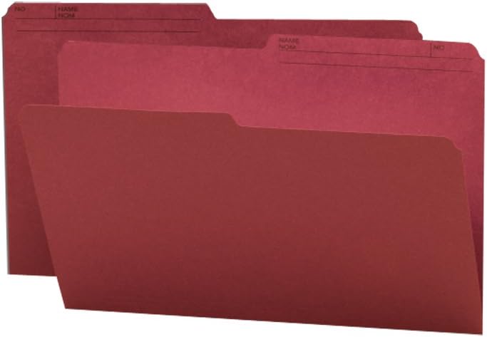 Smead Reversible File Folder, 1/2-Cut Tab, Legal Size, Black, 100 per Box (15364) : Office Products