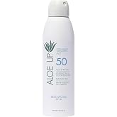 Aloe Up White Collection Sunscreen Spray SPF 50, 5.5 oz | Broad-spectrum SPF 50; formula; Water resistant up to 80 min; With aloe vera gel; Coco-mango scent