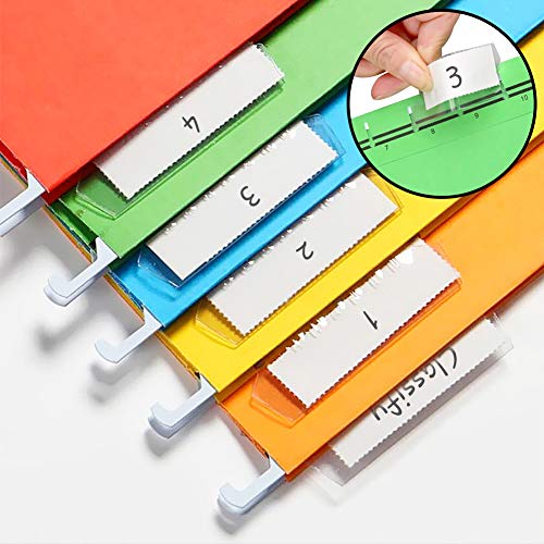 File Folder Tabs, 150 Sets Hanging File Folder Tabs with 300 Sets Inserts Labels for Hanging Folders, for Quick Identification